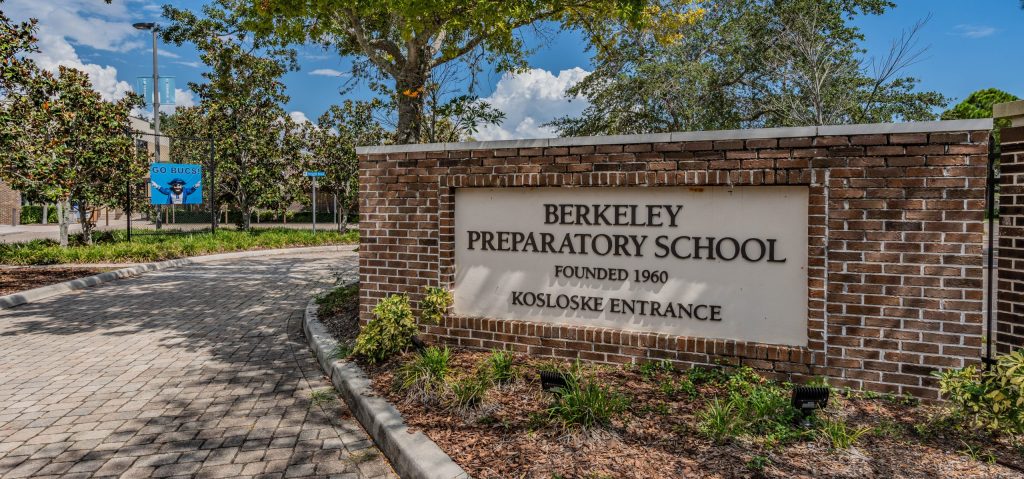 entrance school sign, private school, tampa fla