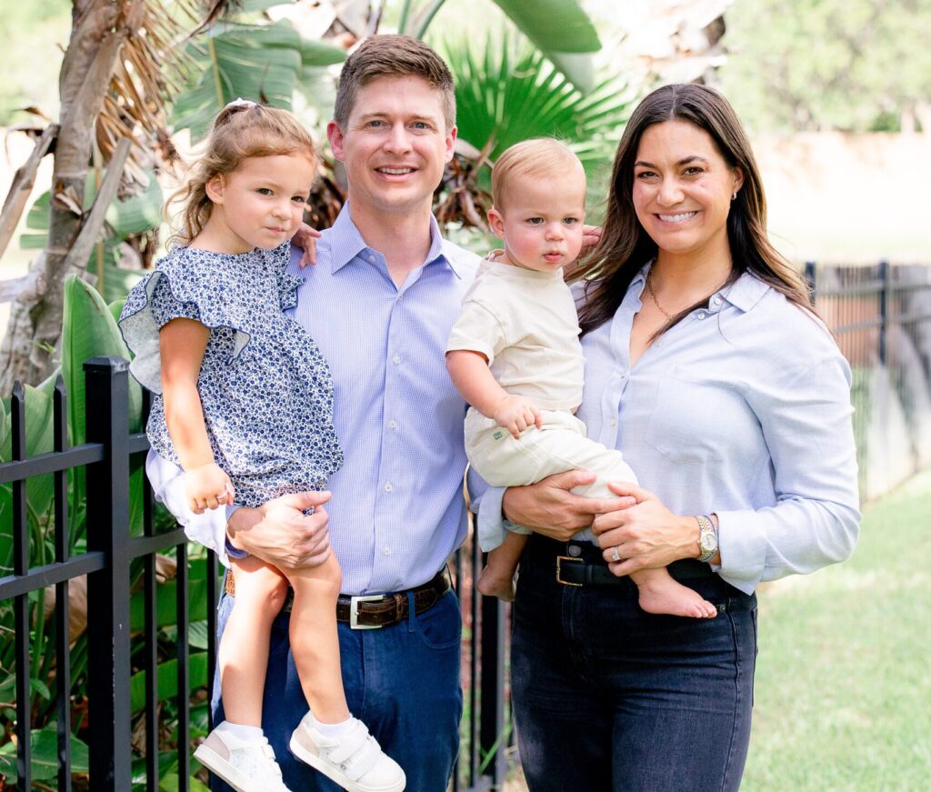 West Family 2023-09 Photo of Taylor Chmielewski West and Stephen West and family