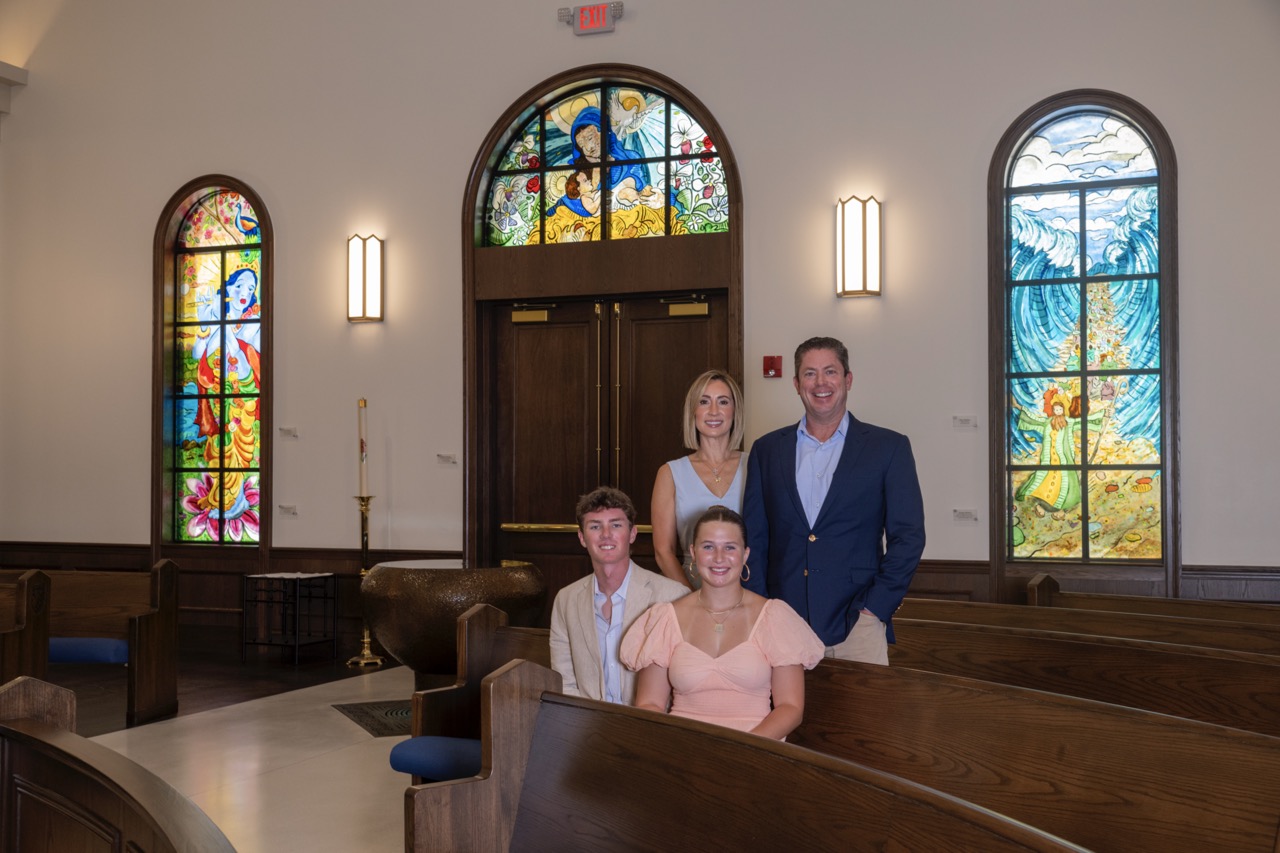Image of Price family inside the Berkeley Chapel