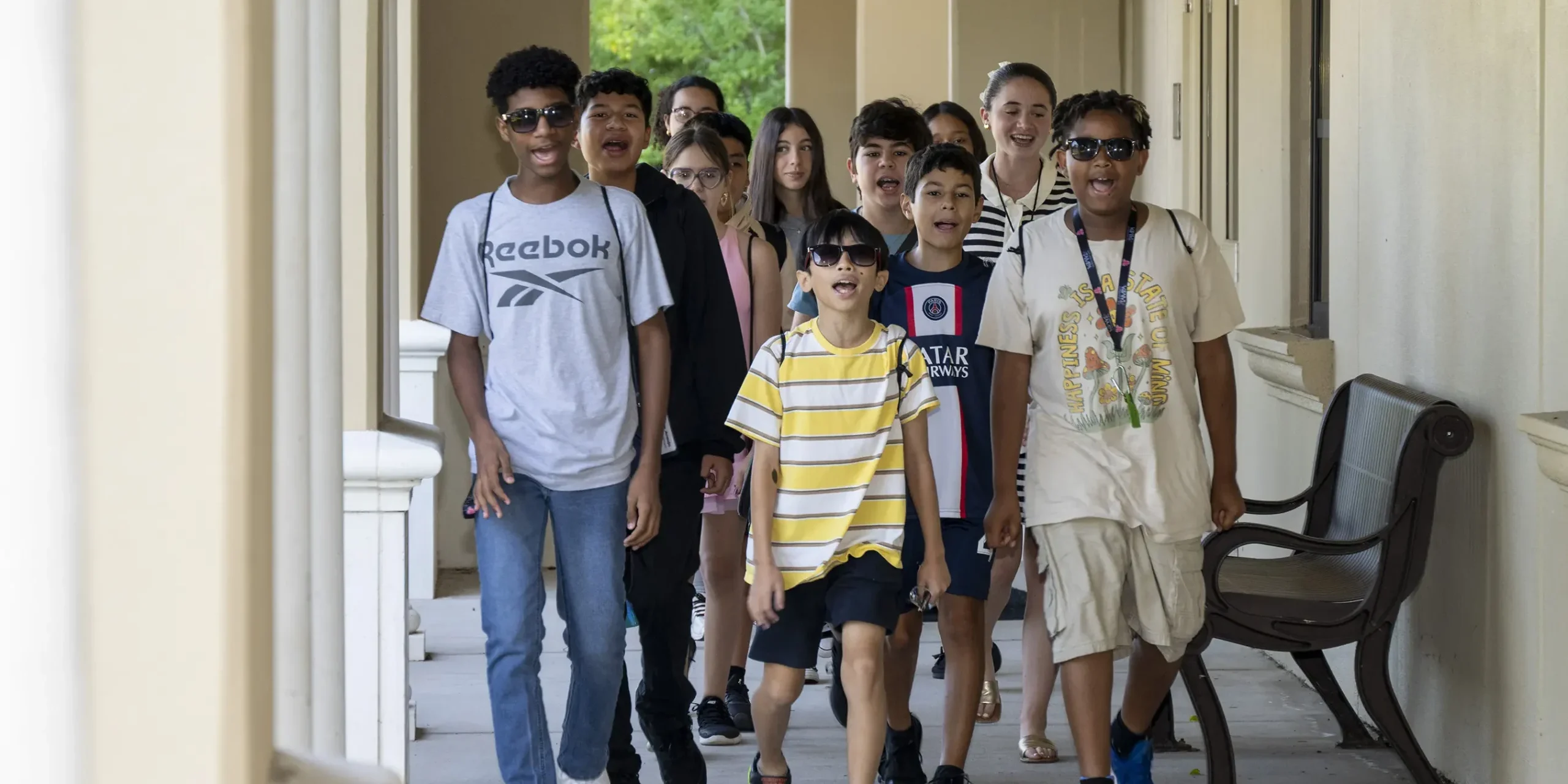 Berkeley Academy Scholars going to morning meeting