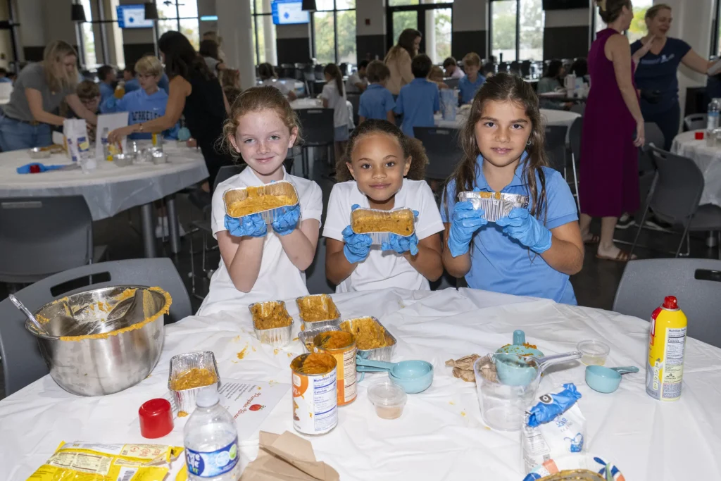 Second Grade Making Pumpkin Bread