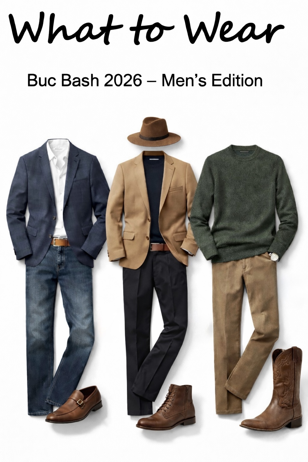 Photo of what to wear to BUC BASH 2026 for men