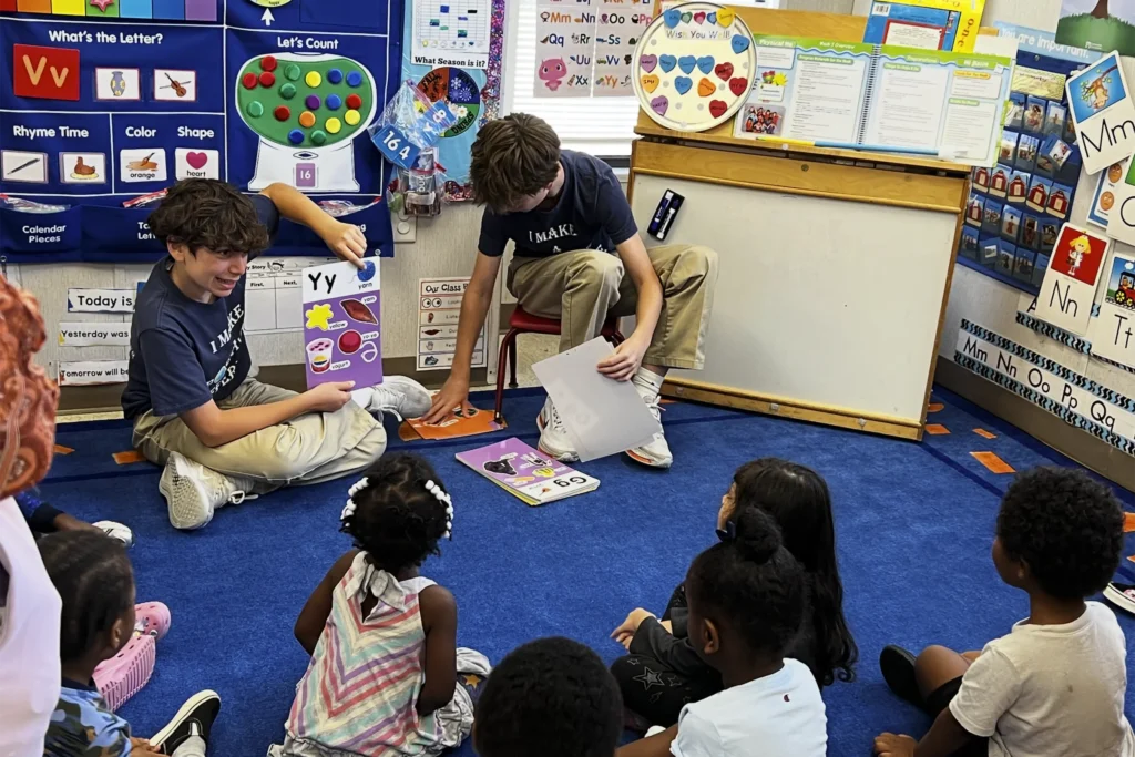 Middle Division students doing community service