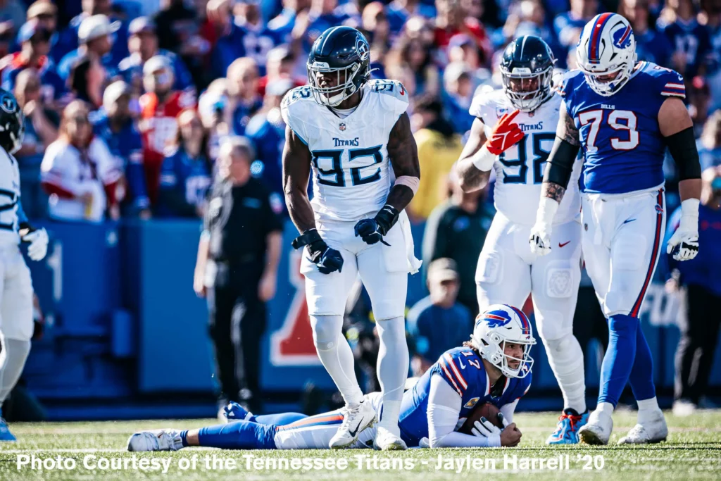 Jaylen Harrell '20 with the Tennessee Titans
