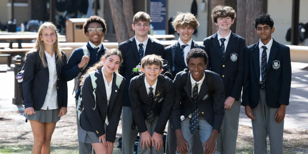 Middle Division Students in Friday Uniform