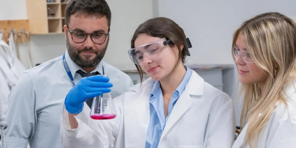 Upper Division Science Teacher with Students